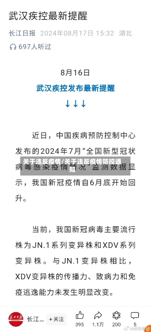关于违反疫情/关于违反疫情防控通知