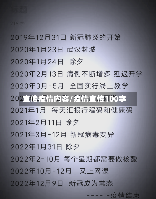 宣传疫情内容/疫情宣传100字
